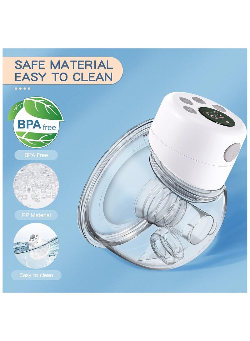 S12 Wearable Hands-Free Electric Portable Cordless Breast Pump (LCD Display) 2 Modes and 9 Levels Low Noise, 24mm Flange - Image 4